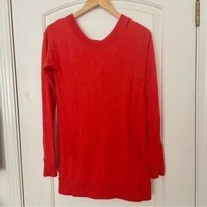 Splendid Longline Sweater Kangaroo Pocket Sweater Dress Loungewear